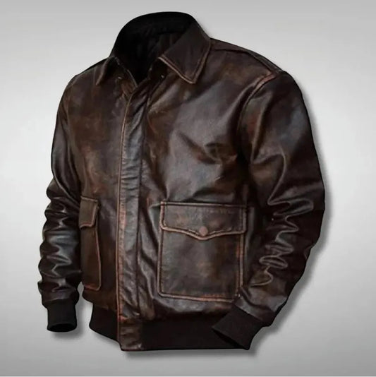 A-2 Aviator Bomber Leather Jacket