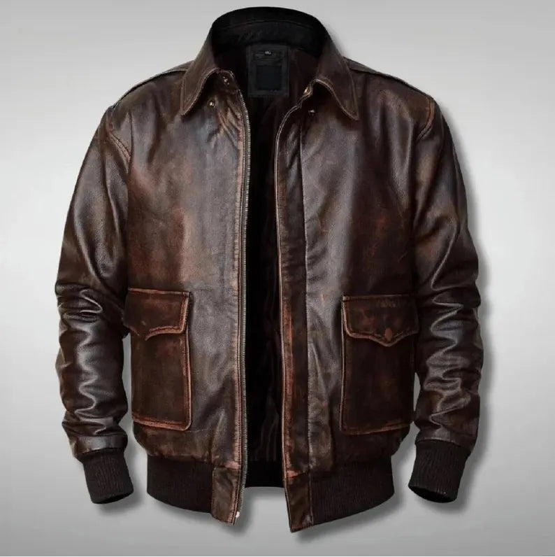 A-2 Aviator Bomber Leather Jacket