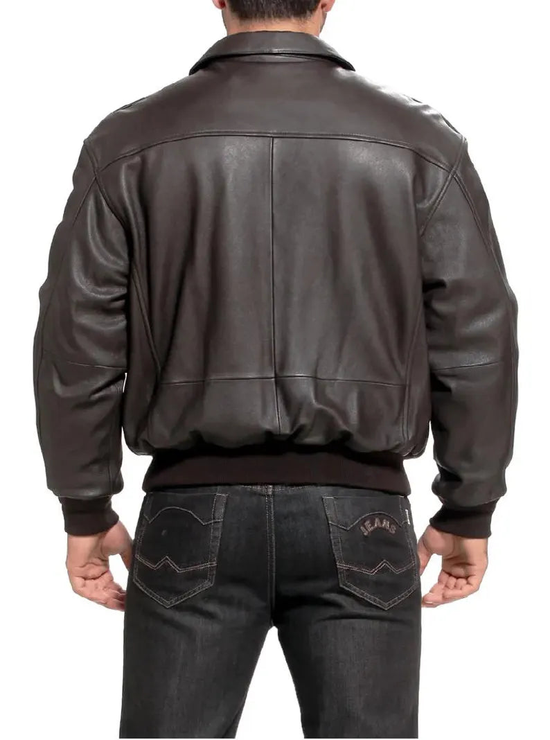 A-2 Bomber Handmade Sheepskin Leather Jacket