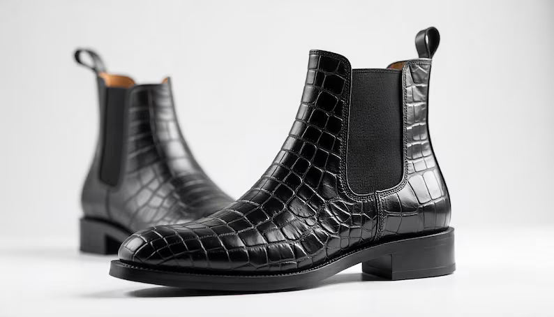 Crocodile Leather Chelsea Boots