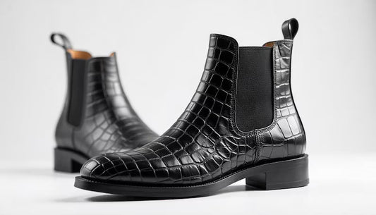 Crocodile Leather Chelsea Boots