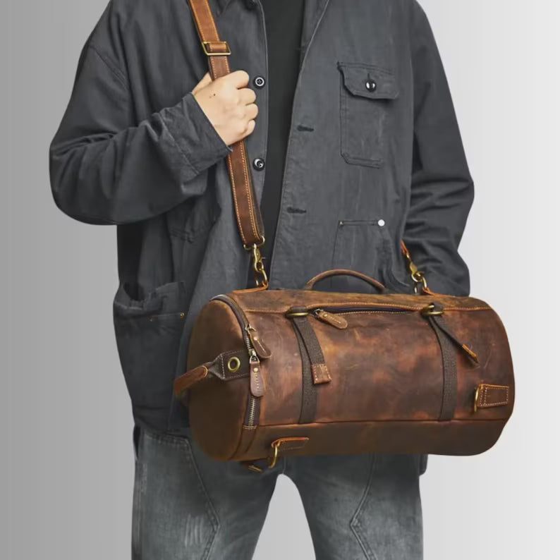 Leather Duffle Bag & Backpack