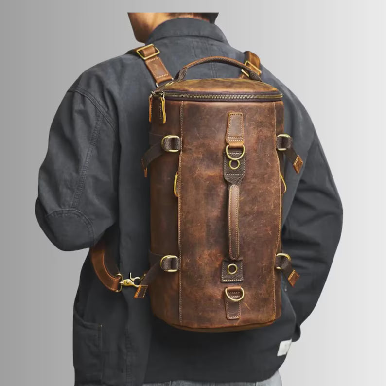 Leather Duffle Bag & Backpack