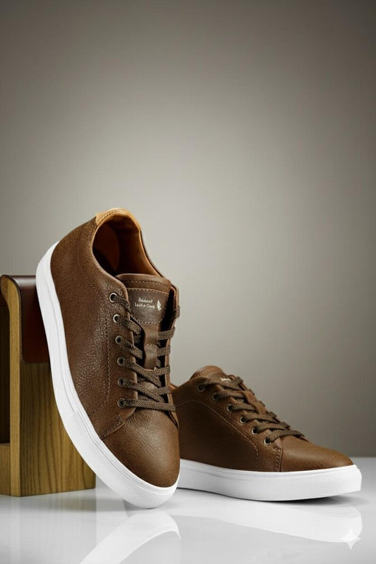 Brown Leather Sneakers